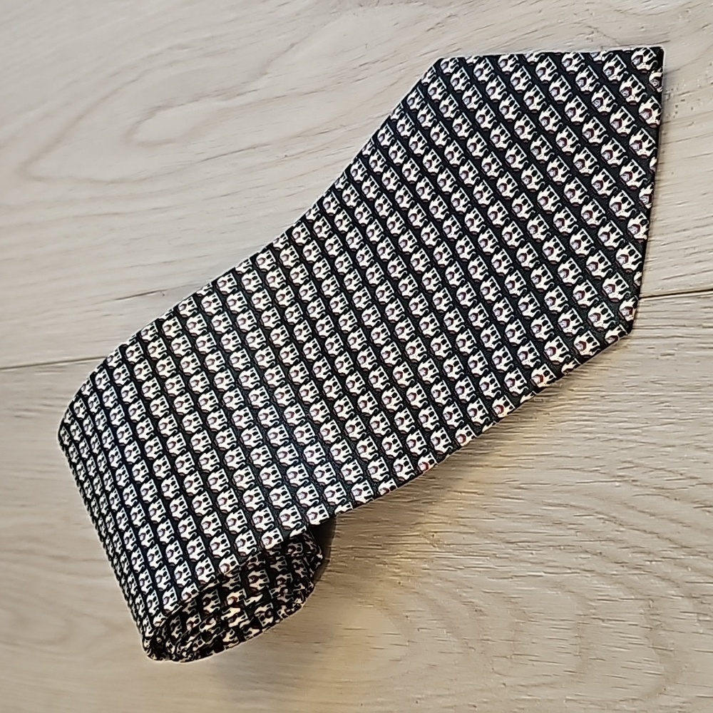 Italian Silk Inter Tie with Elephant Design‎